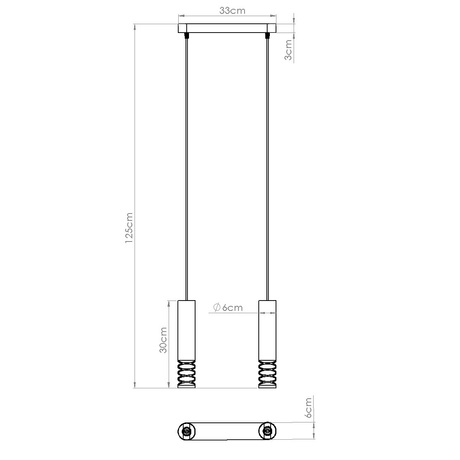 Lampă suspendată LAMI 2 alb