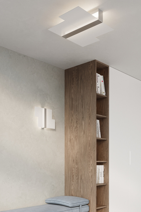 Plafonieră cromată MASSIMO + 2 becuri LED E27 4000K Cold 7.5W 650lm