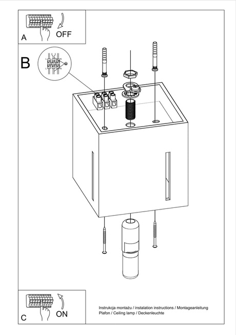 Plafonieră PIXAR gri + 1x bec LED G9 4000K Cold 4.5W 530lm