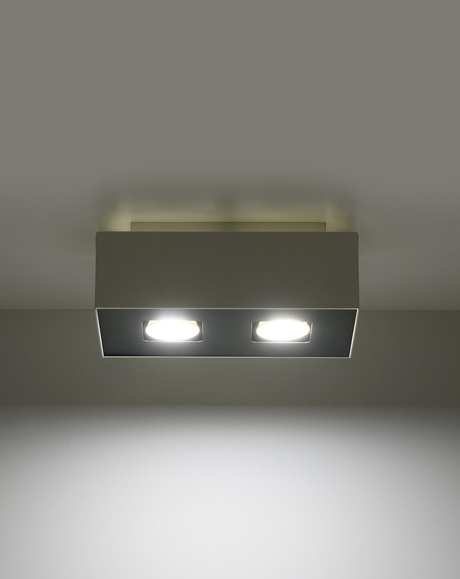 Plafonieră MONO 2 alb + 2x bec LED GU-10 4000K rece 7W 630lm