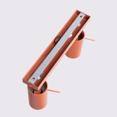 Plafonieră RING 2 roșu ochra