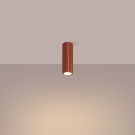 Plafonieră KARBON 20 roșu ocru