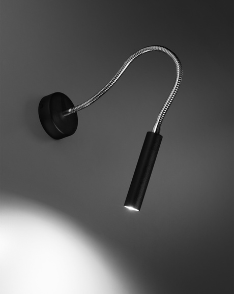 Lampă de perete AXIL negru + 1x bec LED G9 4000K rece 4,5W 530lm