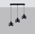 SAVAR 3 lampă suspendată negru + 3x bec LED E27 3000K Warm 7,5W 620lm