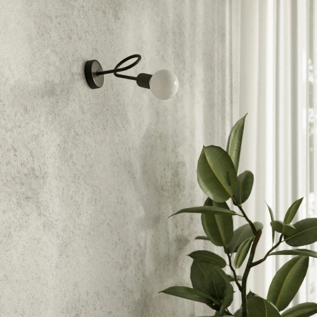 Lampă de perete LOOP negru
