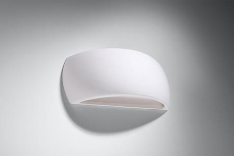 PONTIUS lampă de perete ceramică albă + 1x bec LED G9 4000K Cold 4,5W 530lm