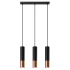 Lampă suspendată LOOPEZ 3L negru/coper