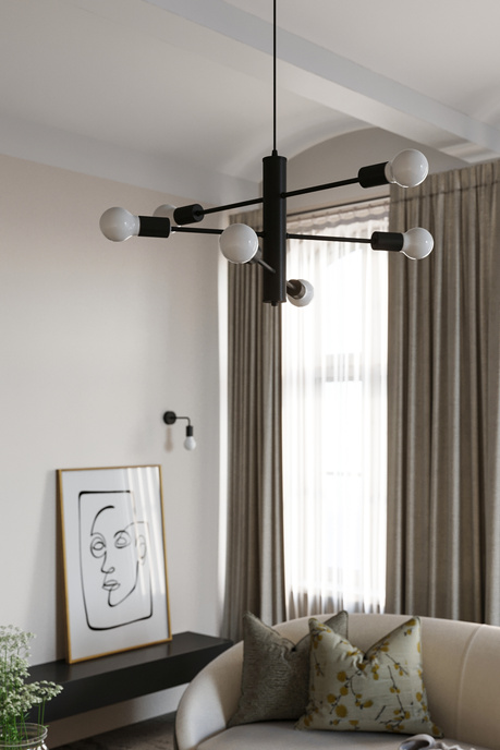 DUOMO candelabru 3M + 3x bec LED E27 4000K rece 7.5W 650lm