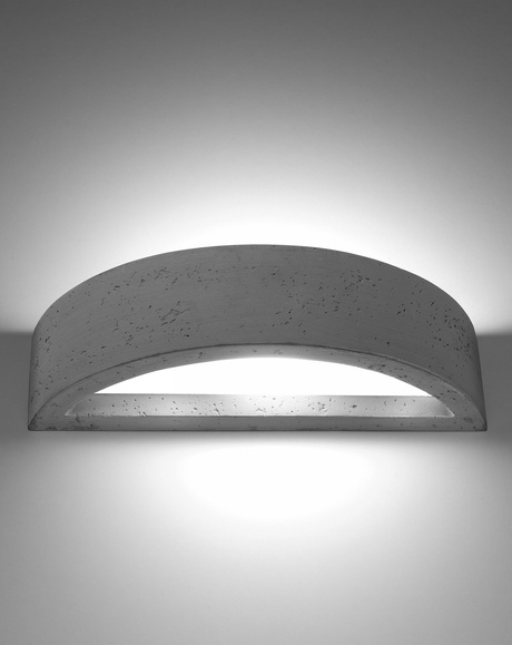 Lampă de perete din beton ATENA + 1x bec LED E27 3000K Warm 7.5W 620lm