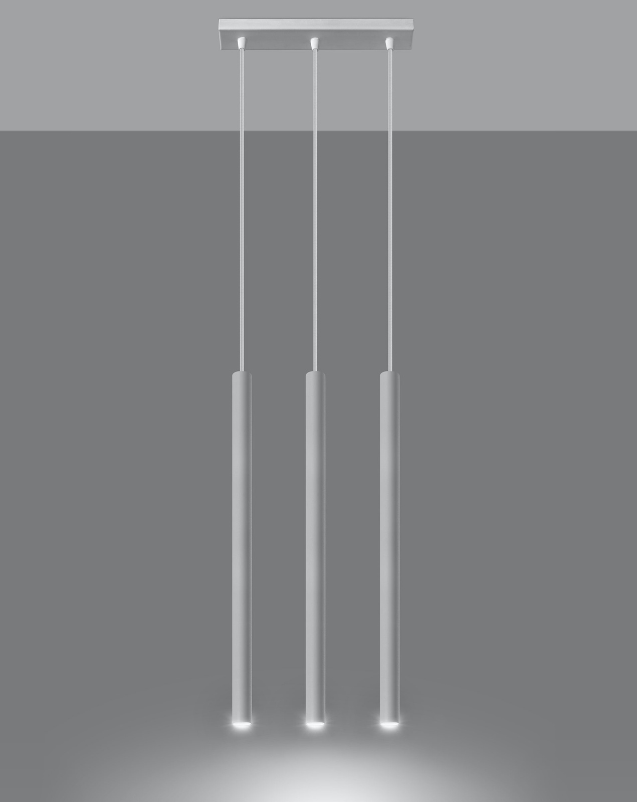 PASTELO 3 lampă suspendată albă + 3x bec LED G9 3000K Warm 4,5W 510lm