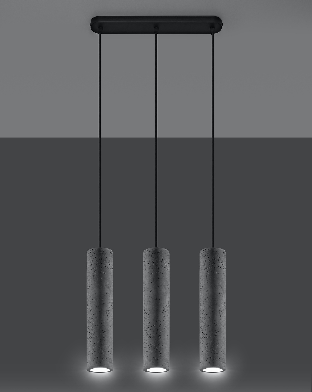 Lampă suspendată LUVO 3 + 3x Bec LED GU-10 4000K Rece 7W 630lm