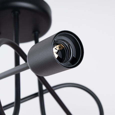 Candelabru SUPEŁ 3 negru = 3X bec LED E27 3000K 7W 760lm