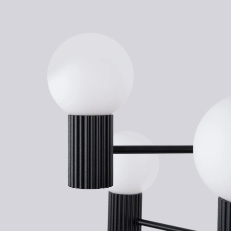 Candelabru HALO 6 negru