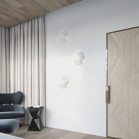 Lampă de perete TRE alb + 2x bec LED G9 4000K rece 4.5W 530lm