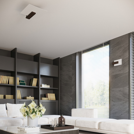 LAPPO lampă de perete wenge + 1x bec LED E14 4000K rece 7.5W 650lm