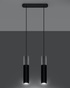 BORGIO 2 lampă suspendată negru + 2x GU-10 3000K cald 7W LED bec 620lm