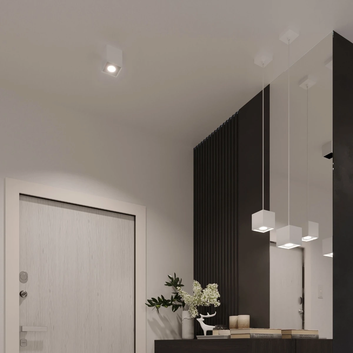 Lampă de perete QUAD 1 alb