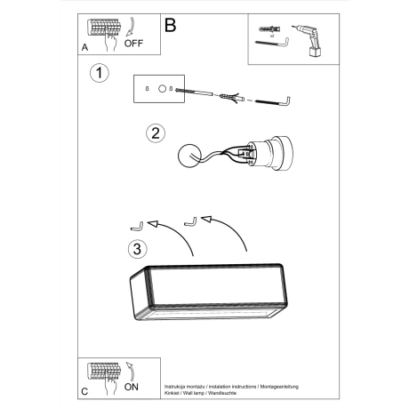 Lampă de perete din ceramică SUBANI