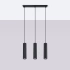 Lampă suspendată KARBON 3L negru