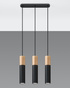 PABLO 3 lampă suspendată negru + 3x GU-10 3000K cald 7W bec LED 620lm