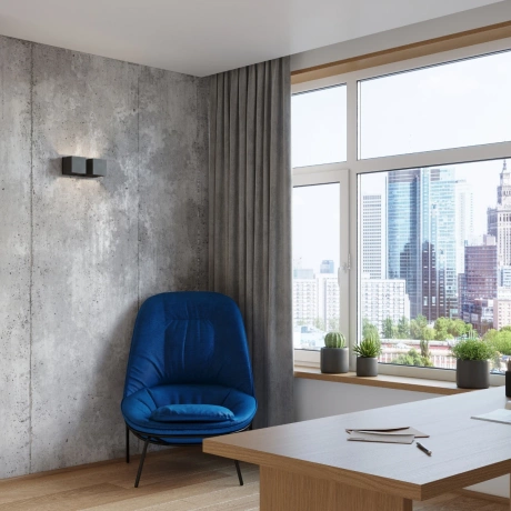 Lampă de perete QUAD 2 negru