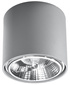 TIUBE plafonieră gri + 1x bec LED GU10 AR111 4000K COLD 10W 850lm