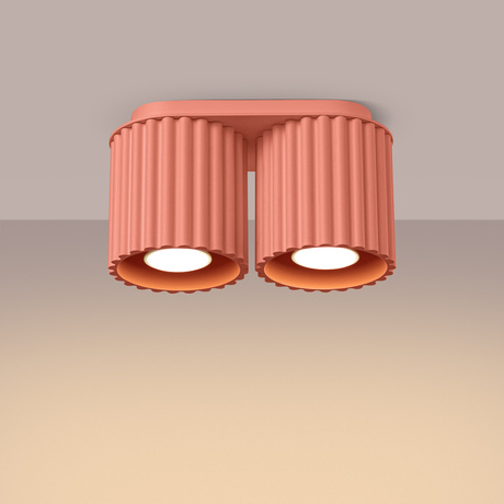 Plafonieră AURA 2 piersică GU10