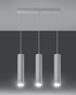 LAGOS 3 lampă suspendată albă + 3x bec LED GU-10 4000K rece 7W 630lm