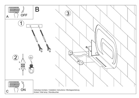 Lampă de perete SACCON alb + 2x bec LED G9 4000K Cold 4.5W 530lm