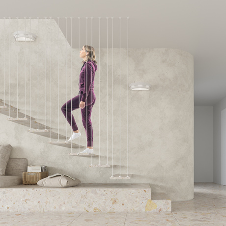 Aplică ceramică HELIOS alb + 1x bec LED E27 3000K cald 7.5W 620lm