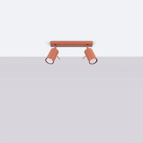 Plafonieră RING 2 roșu ochra