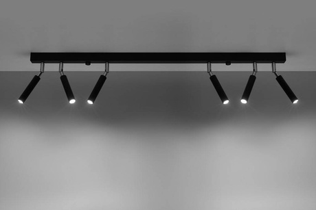 Plafonieră EYETECH 6 negru + 6x bec LED G9 3000K Warm 4.5W 510lm