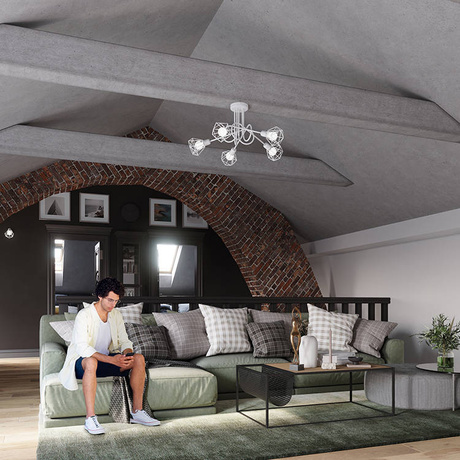 Plafonieră ARTEMIS 3 alb + 3x bec LED E14 3000K cald 7.5W 620lm