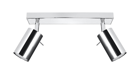 Plafonieră RING 2 crom + 2 x bec LED GU-10 4000K rece 7W 630lm