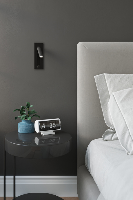 ENIF lampă de perete negru + 1x bec LED G9 3000K cald 4.5W 510lm