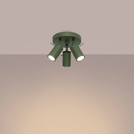 Plafonieră RING 3P verde măsliniu