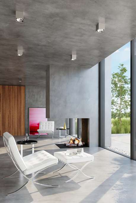 Plafonieră BLAKE gri + 1x bec LED GU10 AR111 3000K cald 12W 800lm