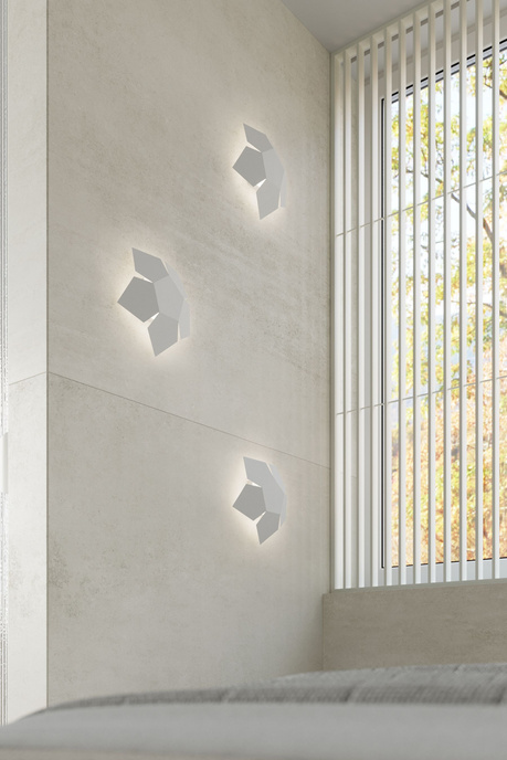 PENTA lampă de perete alb + 2x bec LED G9 4000K rece 4.5W 530lm