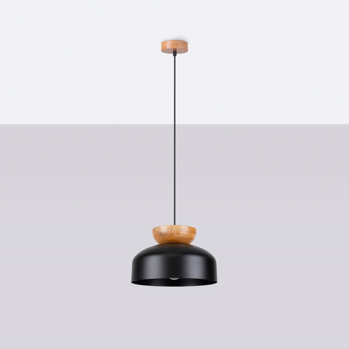 MARION lampă suspendată negru + 1x bec LED E27 4000K rece 7,5W 690lm