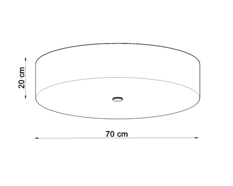 Plafonieră SKALA 70 negru + 6x bec LED E27 4000K Rece 7.5W 650lm