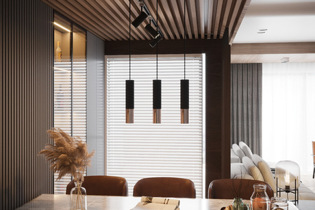 LOOPEZ lampă de perete negru / cupru + 2x bec LED GU-10 4000K rece 7W 630lm