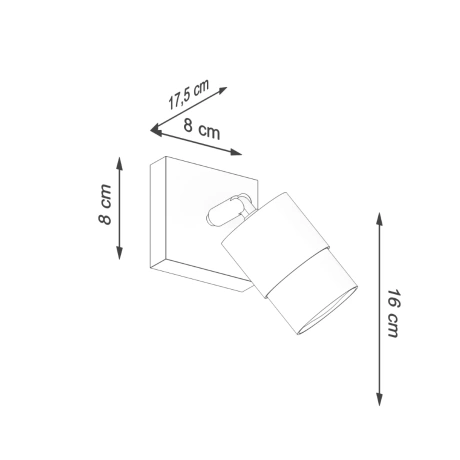 Lampă de perete NERO negru/cromo