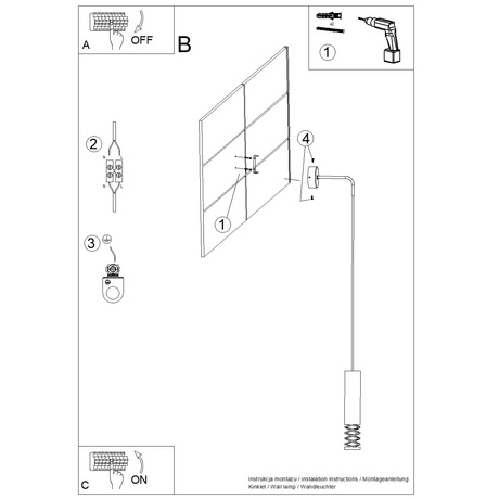 Lampă de perete LAMI alb