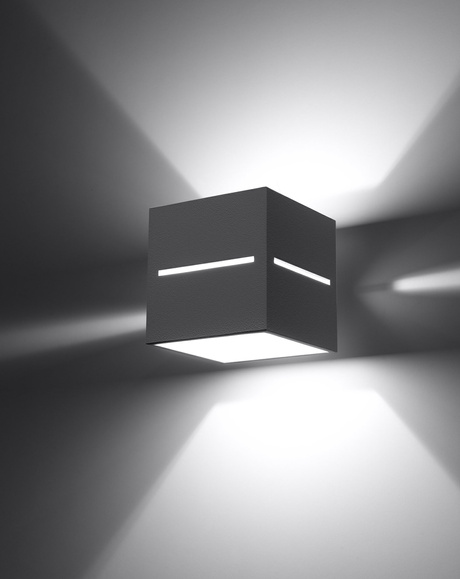 LOBO lampă de perete gri + 1x bec LED G9 4000K rece 4,5W 530lm