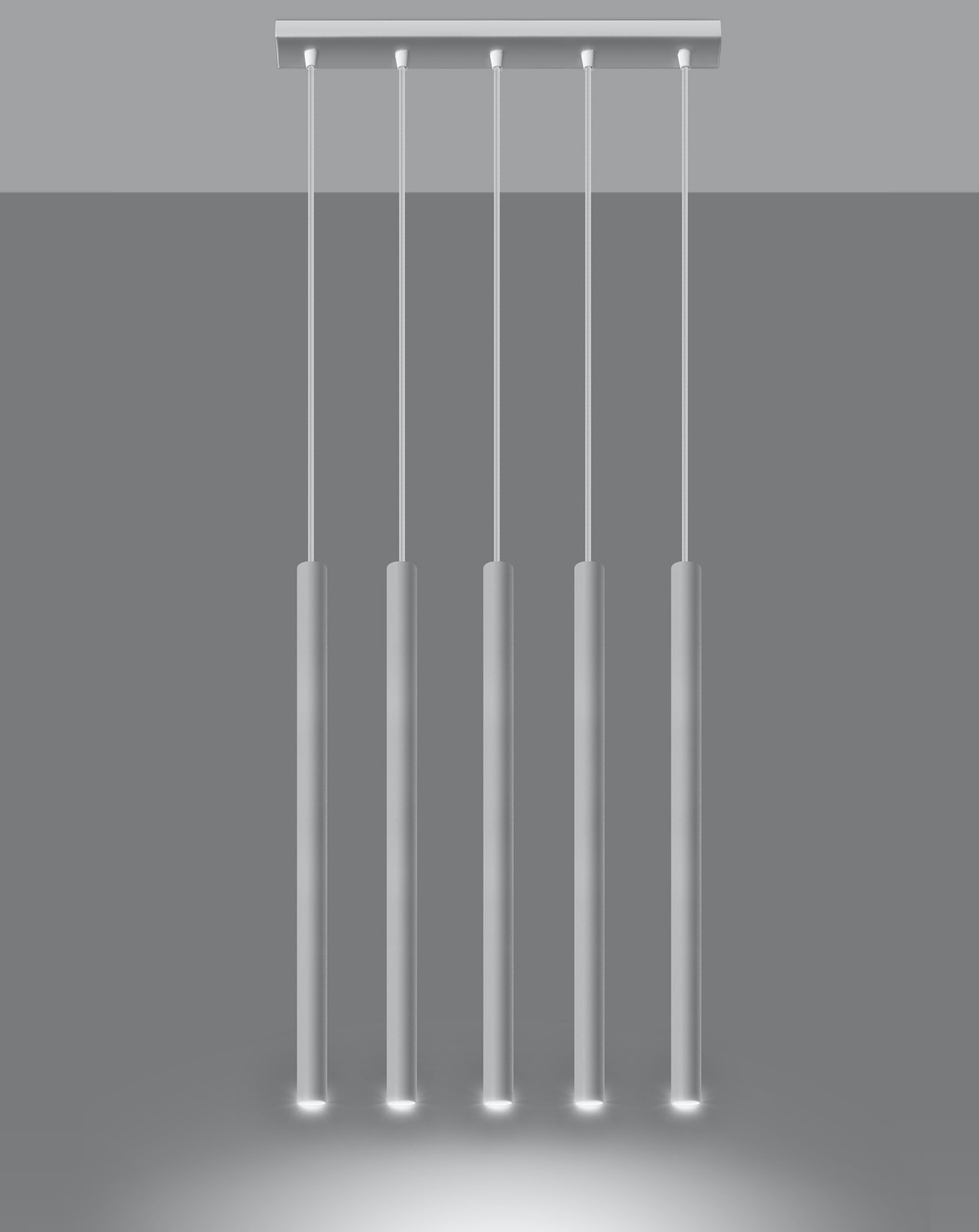 PASTELO 5 lampă suspendată albă + 5x bec LED G9 3000K Warm 4.5W 510lm