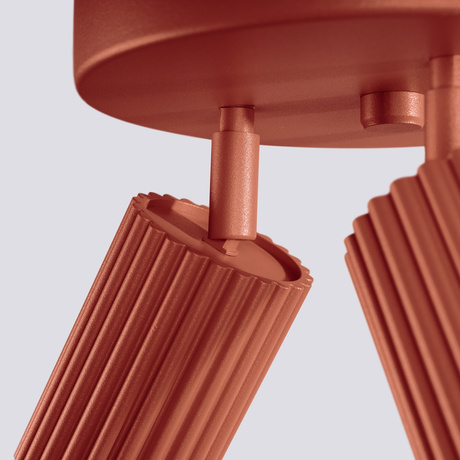 Plafonieră KARBON 3P roșu ocru