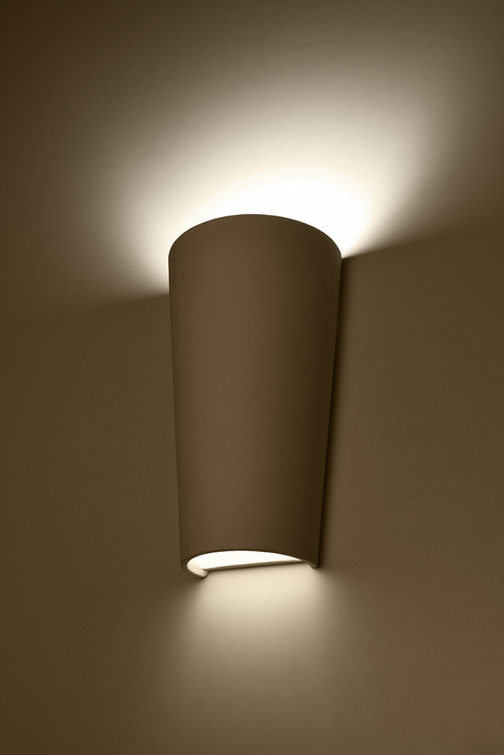 Lampă de perete ceramică LANA alb + 1x bec LED E27 4000K rece 7,5W 650lm