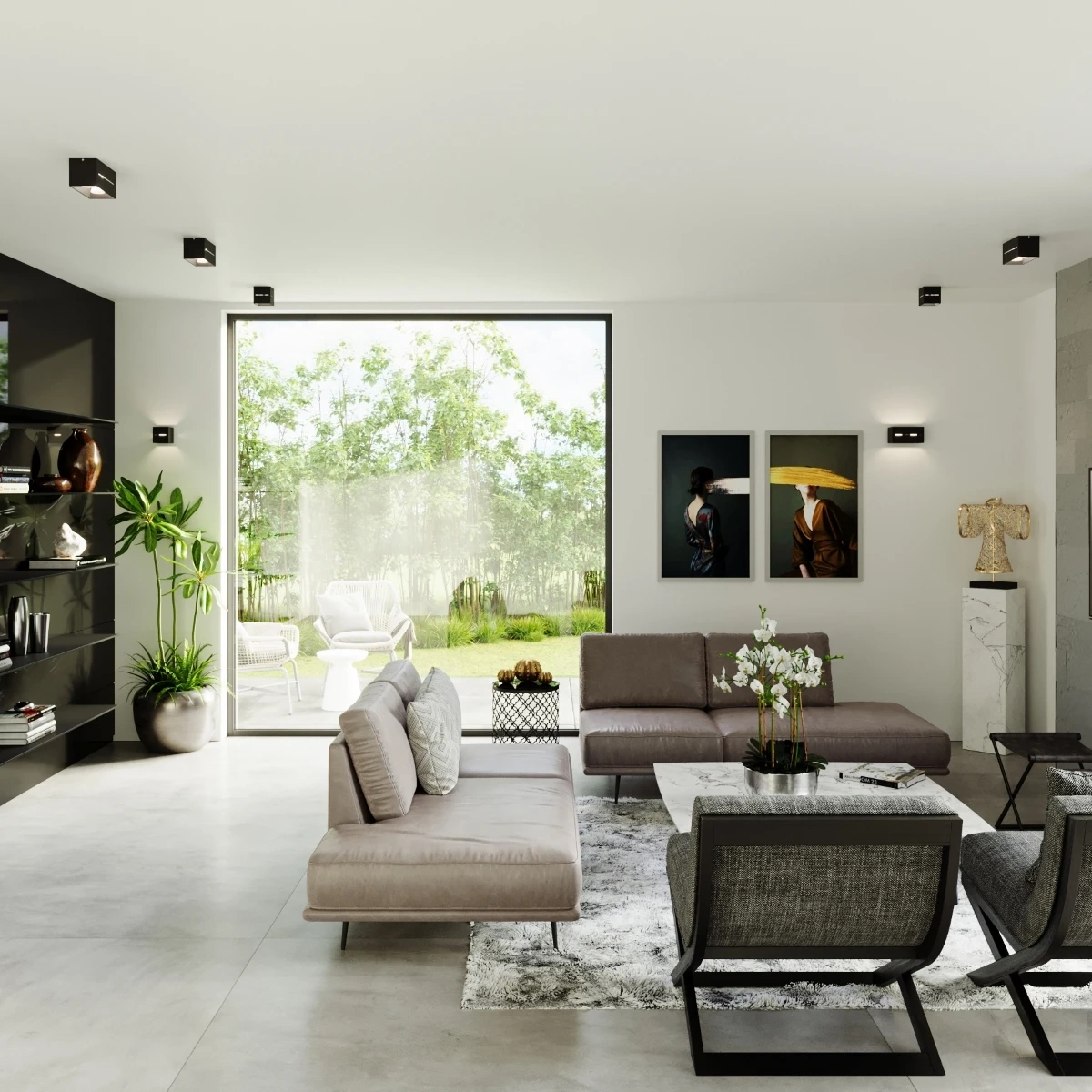 Lampă de perete LOBO MAXI negru