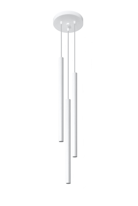 PASTELO 3P lampă suspendată albă + 3x bec LED G9 3000K Warm 4,5W 510lm