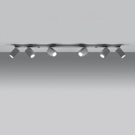 Plafonieră MERIDA 6L gri